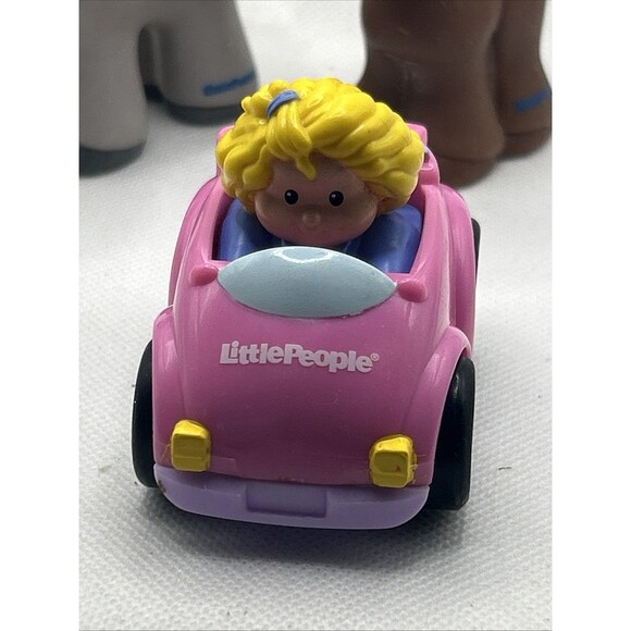 Little People Dolls 2 HORSES 1 Professor & Car With Driver Preschool Learner - Picture 5 of 8